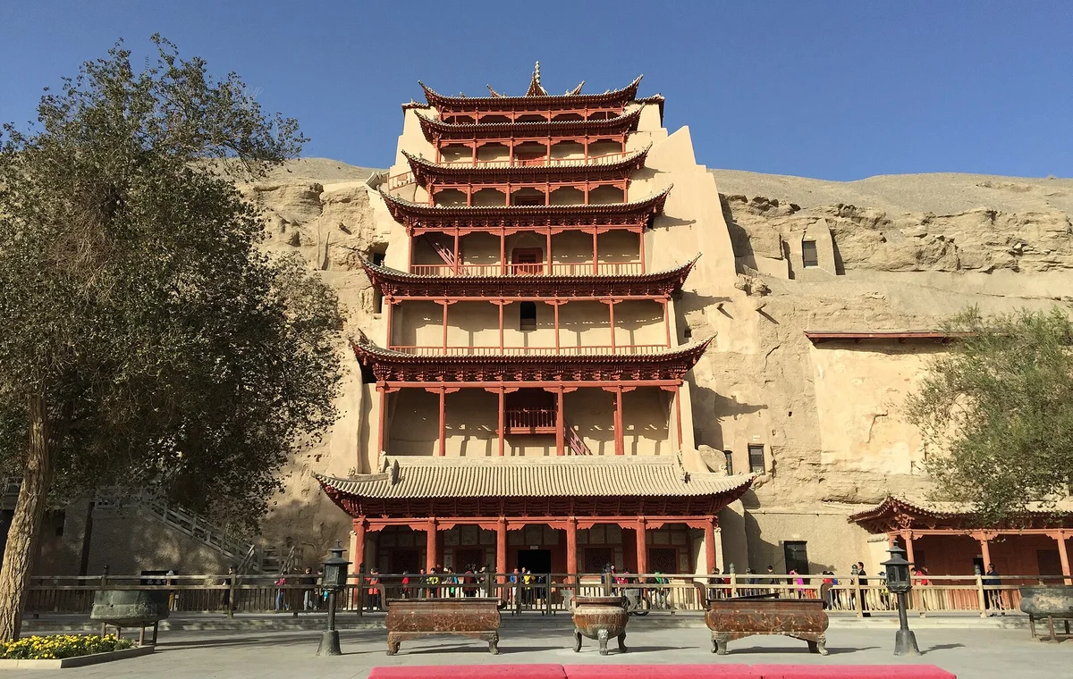 The Nine-Storey Building at the Mogao Caves in Dunhuang