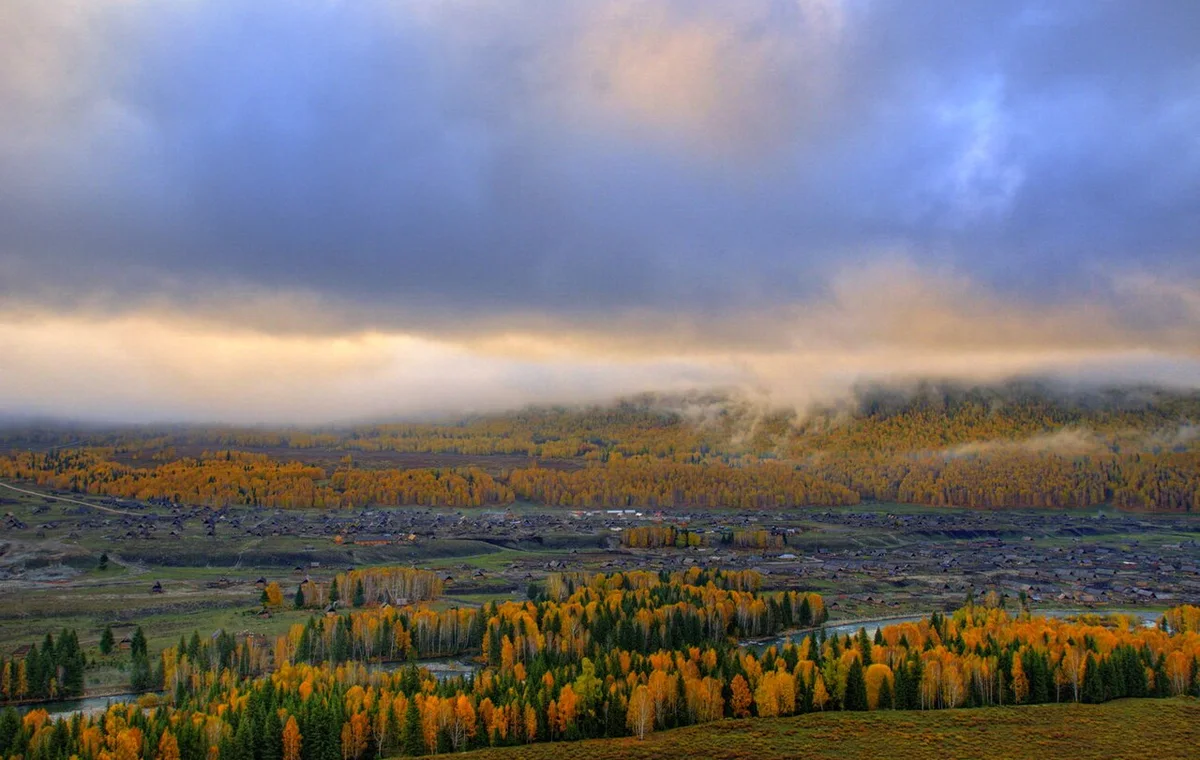 Autumn colors in an Altay valley near Kanas