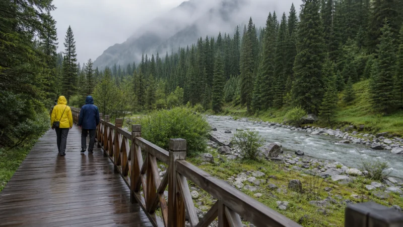 Rainy walk in Kurdining Valley